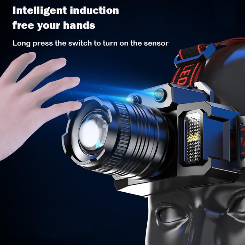 LED Headlamp, USB-Rechargeable Waterproof Headlamp for Exploration, Adjustable High-Performance Outdoor Camping High Powered Flashlight #   GLOBAL PICKS