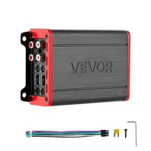 VEVOR 4 Channel Car Audio Amplifier 2 Ohm Stable Bridgeable Class D Full Range Amp Max Power 4 x 120W @ 4 Ohm / 4 x 200W @ 2 Ohm for Car SUV Truck Off-Road