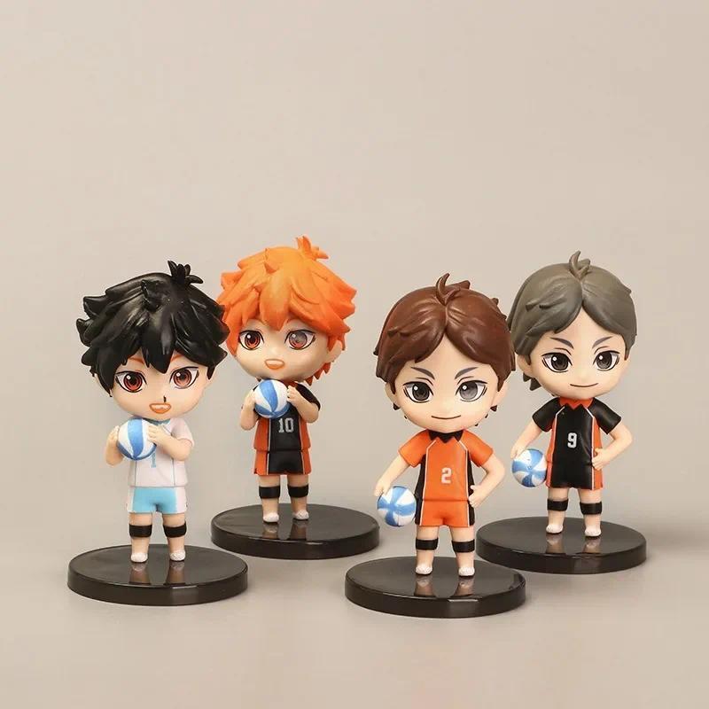 Hinata Shoyo Volleyball Anime Figure 4PCS Set Poseable Model Toy Gacha Collectible Shelf Decor Trendy Gift