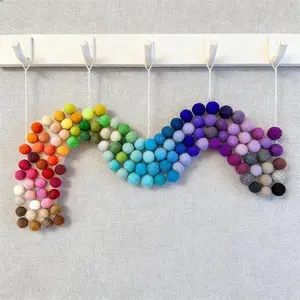 98PCS/Package · 98pcs Multicolor Lamb Fur & Pom Pom (Ball Colors Random) Handcrafted Art Set | Soft Eco-Friendly DIY Decor Materials | Suitable for Holiday Scene Decoration, Gift Creative Packaging & Home Atmosphere Creation