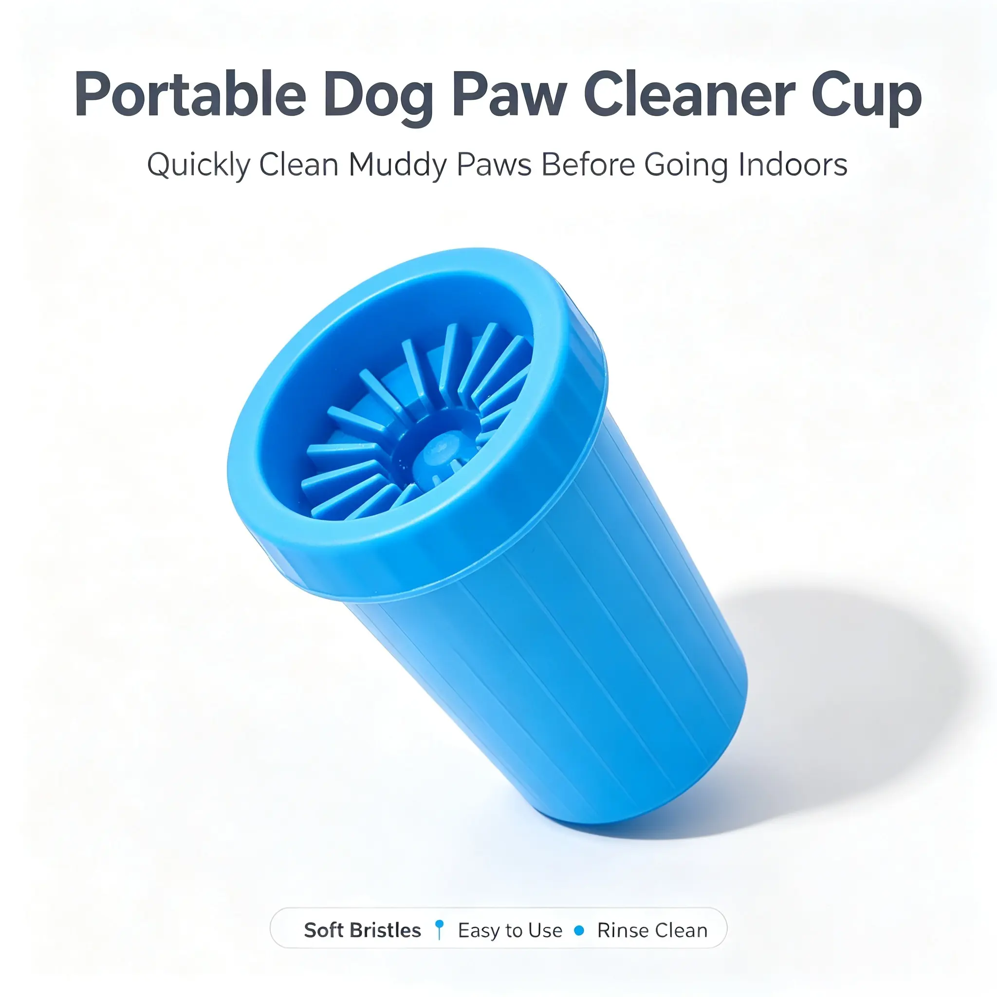 Handheld Silicone Dog Paw Washing Cup - Easy-Rinse Muddy Paw Cleaner, Compact Portable Pet Grooming Accessory for Medium-Large Dogs