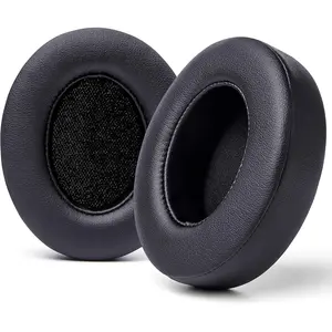 Replacement Ear Pads for Beats Studio 2 & 3 (B0501, B0500) Wired & Wireless Does NOT Fit Beats Solo Softer PU Leather, Enhanced Foam & Stronger Adhesive Black