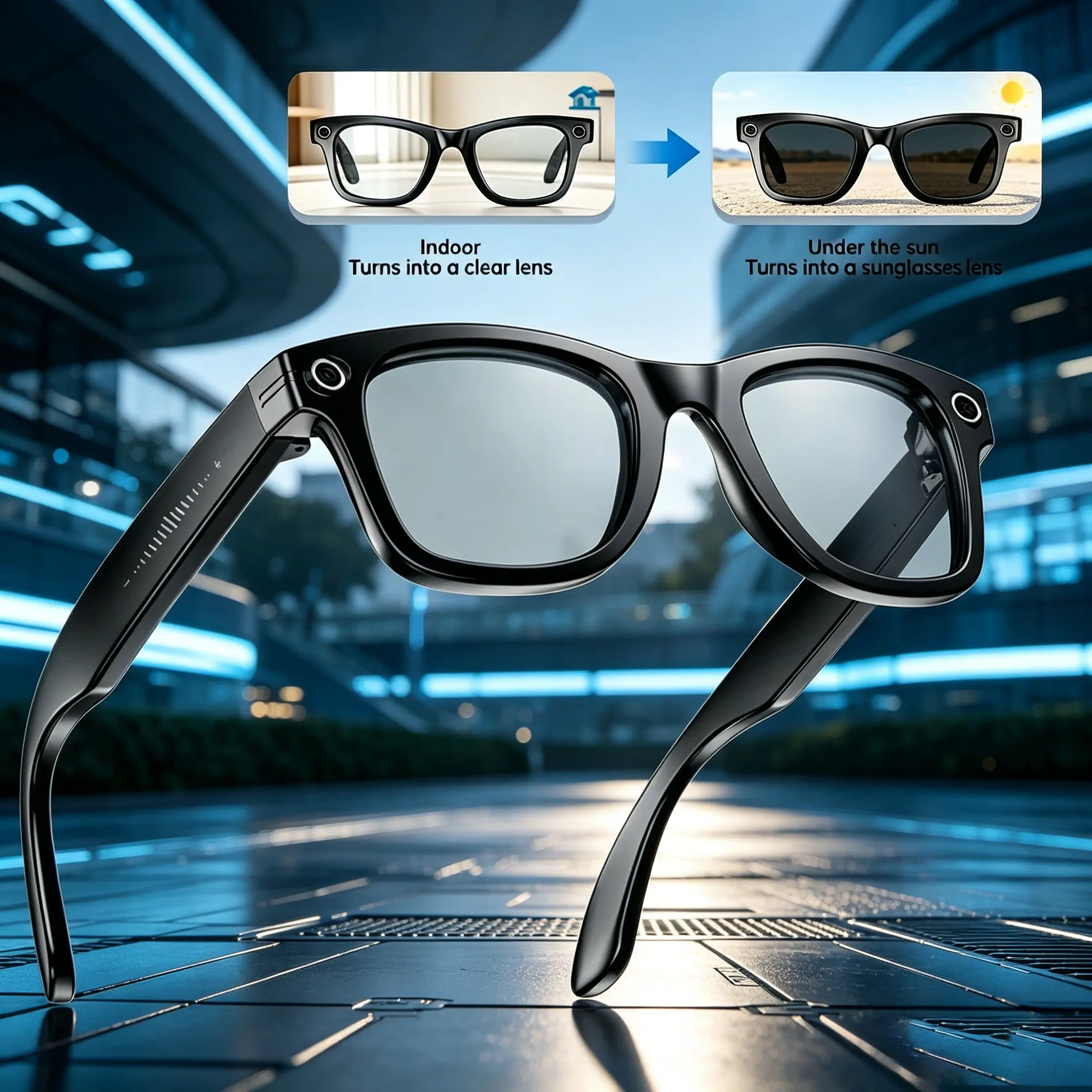 2026 New Smart Glasses Ai Translation Voice Assistant, 800w HD Camera, 3D Sound, UV Protection, Color-Changing Sunglasses for Outdoor Driving