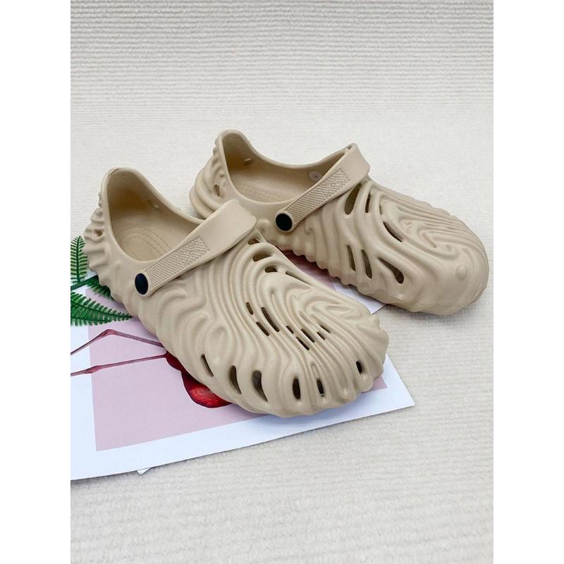 (New)Women's Textured Design Clogs, Casual Comfortable Breathable Clogs for Beach, Fashionable Shoes for Indoor & Outdoor Wear(Gift)11