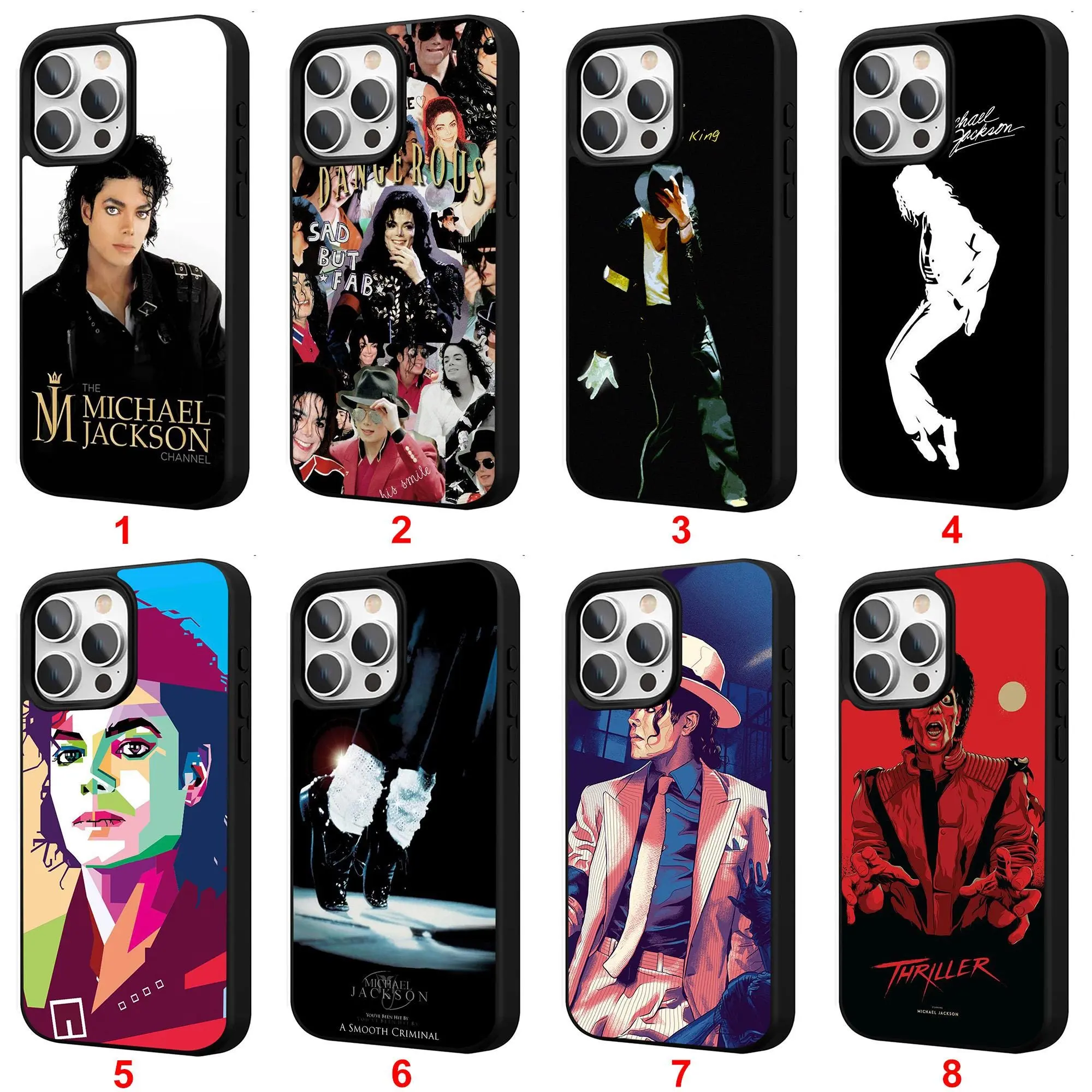 King of Pop MJ TPU Protective Phone Case For iPhone 17-11 (Pro Max, Pro Plus) & Samsung S26-23 Drop-Resistant Safety Case