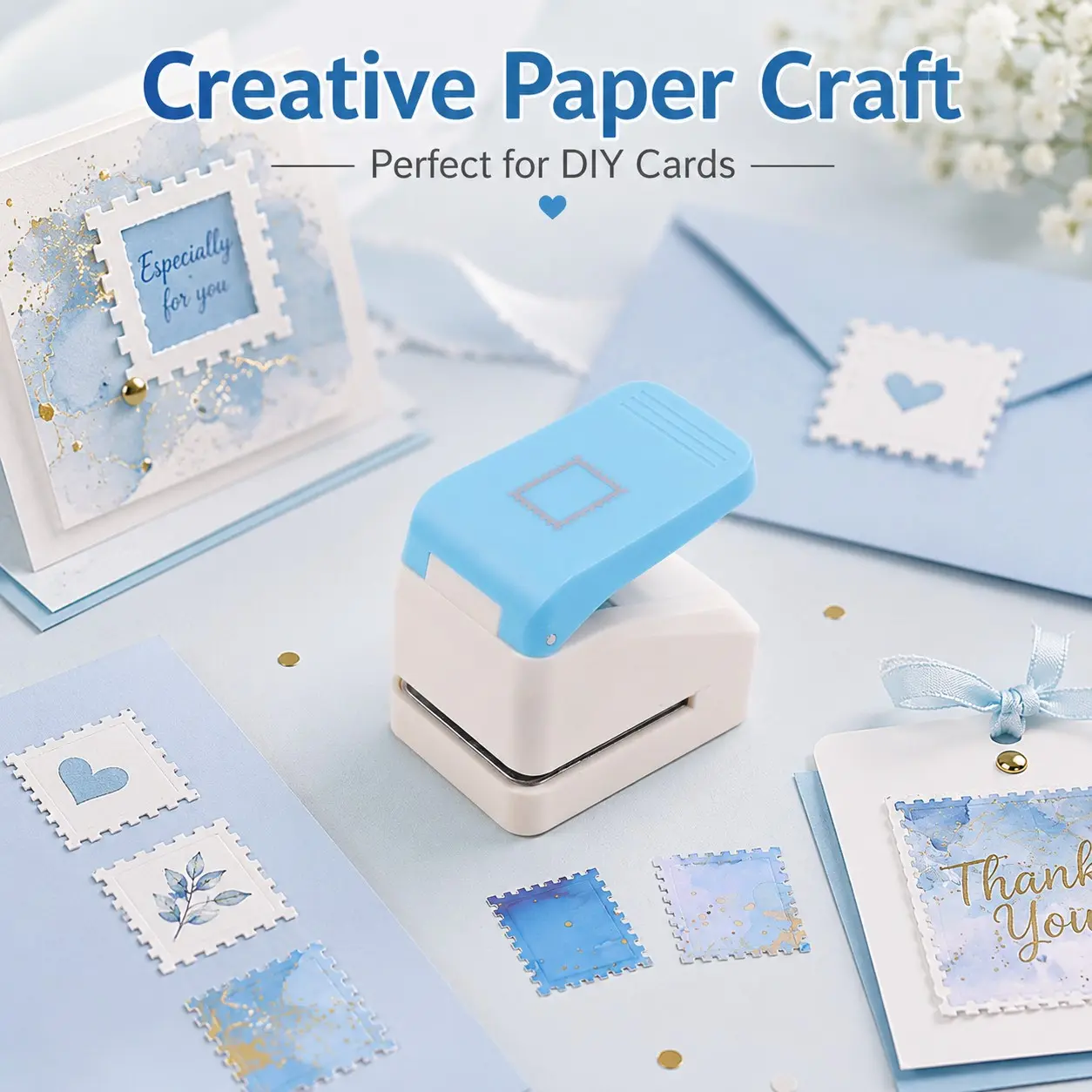 Postage Stamp Shape Paper Punch Portable Craft Hole Puncher Paper Cut Tool For Scrapbooking Card Making Diy Handmade Decor