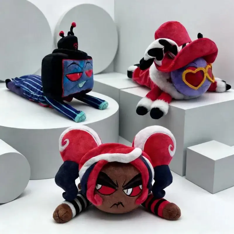 2026 Hot Hazbin Hotel Plush Vox Val Velvette 3V Plush Cute Anime Peripherals Plushie Pillow Soft Cushion Doll Toy Gift For Kid