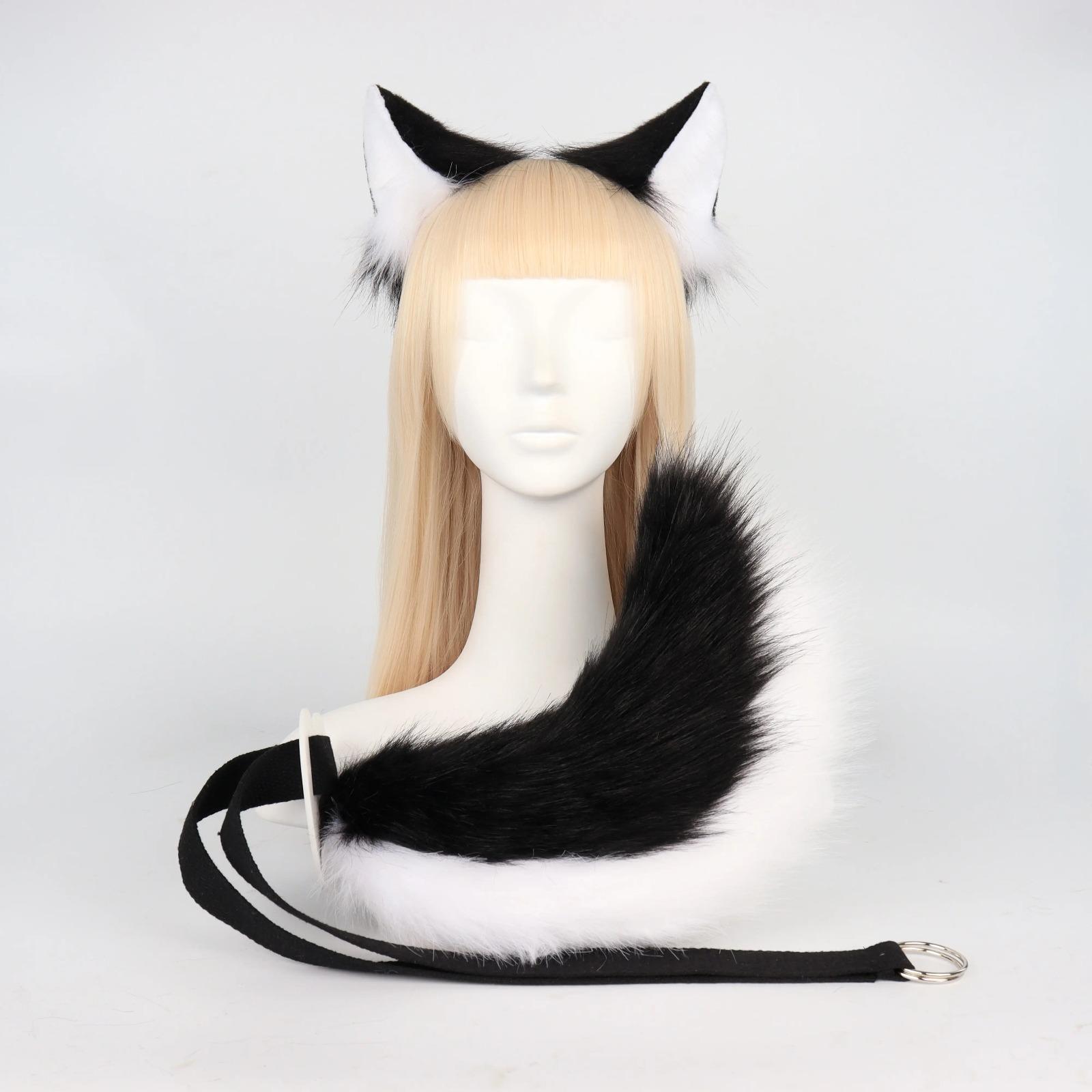 Cute Plush Shiba Inu Animal Ears Headband with Furry Tail, Cosplay Dog Ears & Fox Tail Hair Accessories, Soft Furry Costume Set Perfect for Anime Conventions, Comic Cons, Halloween Parties, Cosplay Events & Daily Cute Styling