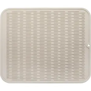 Dish Drying Mat for Multiple Usage,Easy,Eco-friendly,Heat-resistant Mat for Counter or Sink,Refrigerator or Drawer Liner Tapioca 2XL 24 inches x 18 inches