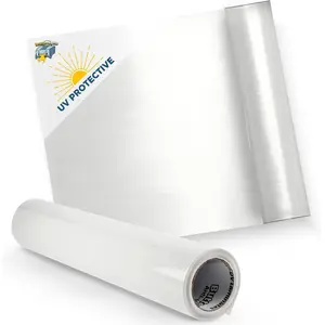 Glossy Anti-UV Self Laminating Film 12” x 15ft Waterproof Clear Self-Adhesive Transparent Vinyl Roll Laminating Sticker Sheets