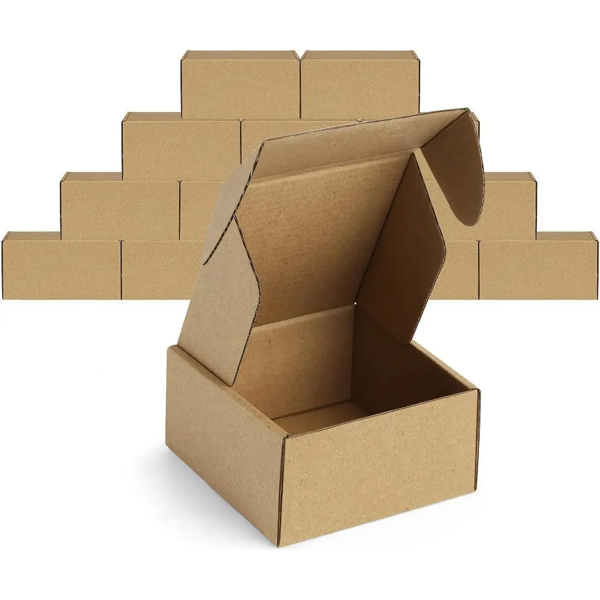 12Pack 4x4x2 Small Shipping Boxes - Brown Corrugated Cardboard Mailer Boxes for Small Business, Mailing Boxes for Packaging, Bulk