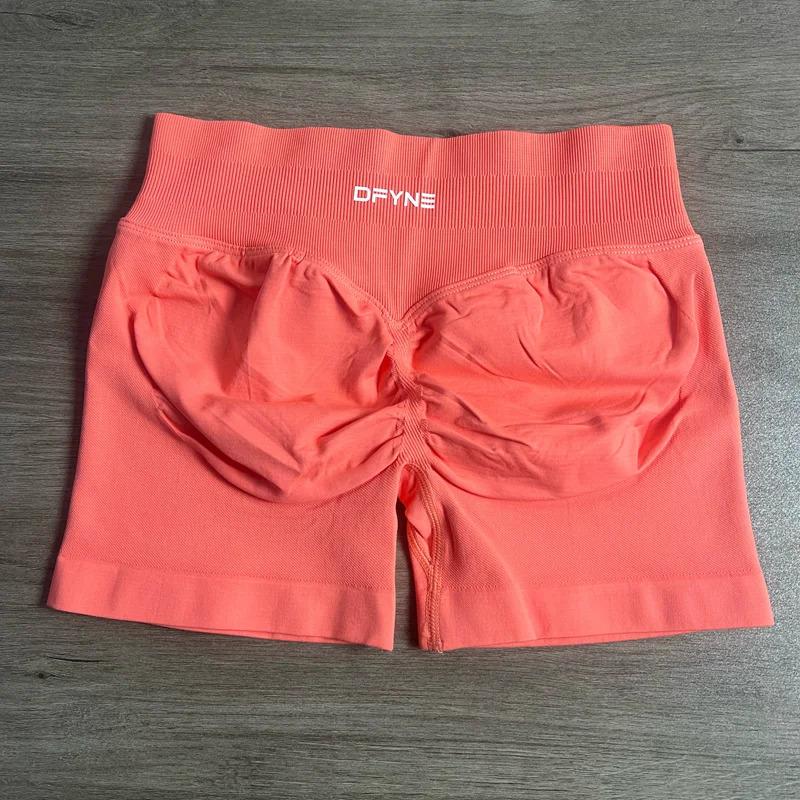 DFYNE Low-Rise Seamless Sports Shorts, Hip-Lifting Fitness Cycling Yoga Shorts for Women