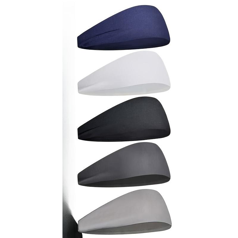 5pcs/1pc Men'S Sports Headband - Sweat Absorbing, Non-Slip, Breathable Fabric for Running, Gym, Basketball, Tennis - Adjustable Headband for Men And Women