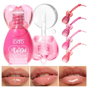 Heart-Shaped Lip Oil with Hanging Chain, Moisturizing Glass Lips Balm, Long-Lasting Hydration, Perfect for Daily Use