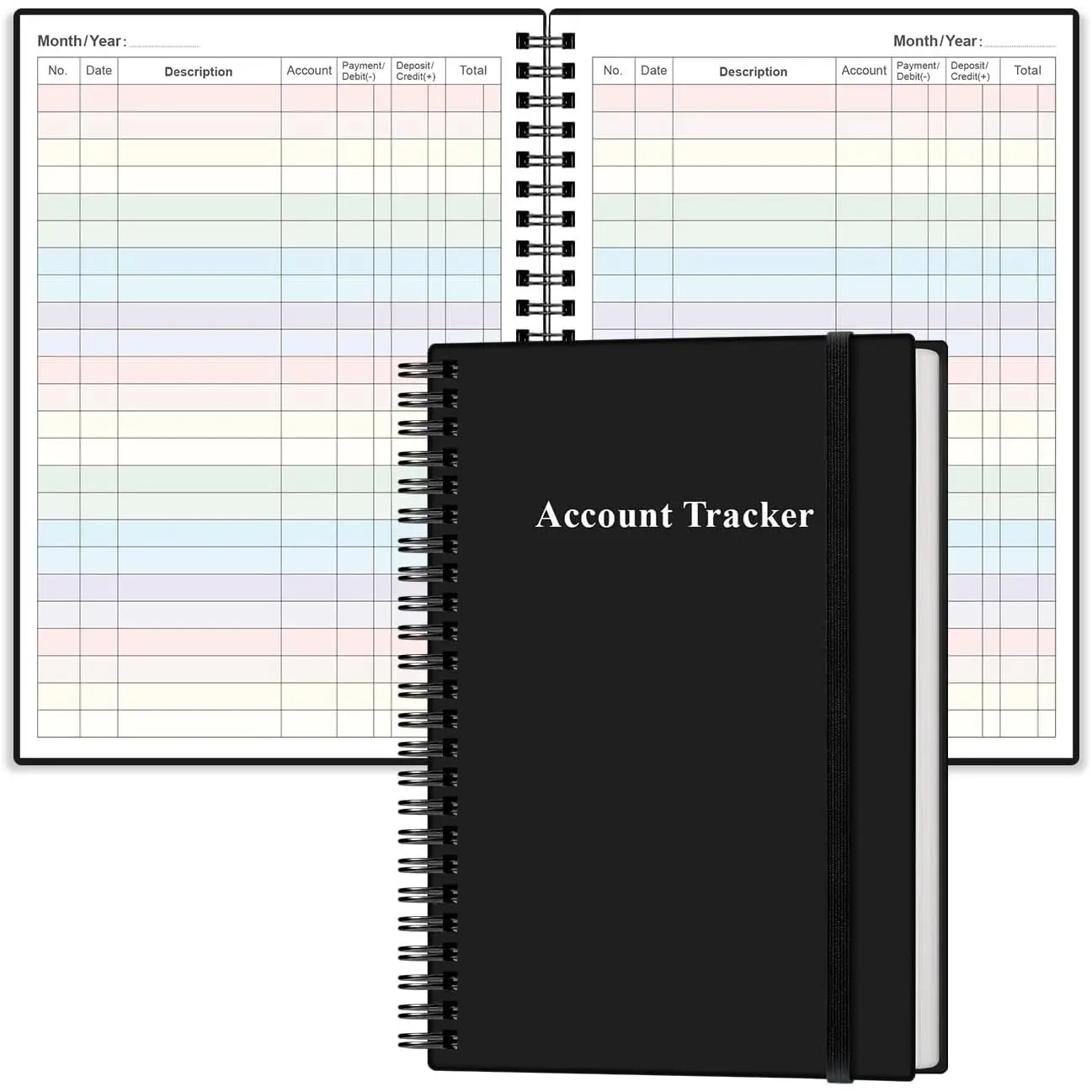 Accounting  Book -  Book for Small Businesses, Account  Notebook for  , Expenses, Deposits & , 5.8" x 8.3", Black