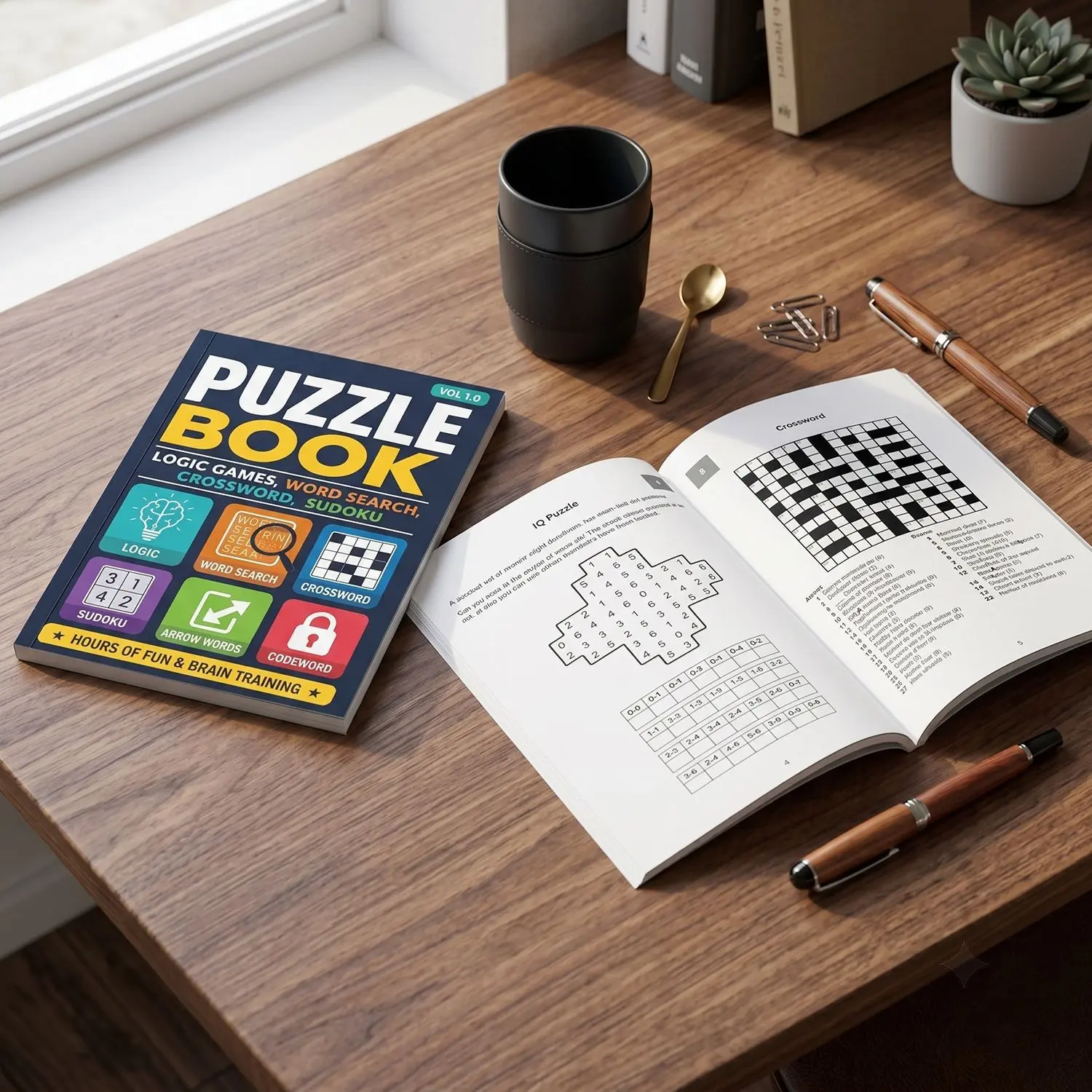 Cross-Border New Puzzle Book Logic Game, Logic Puzzles, Word Puzzle, Crossword Puzzle, Sudoku, Fun Brain Teaser Book for Adults & Kids