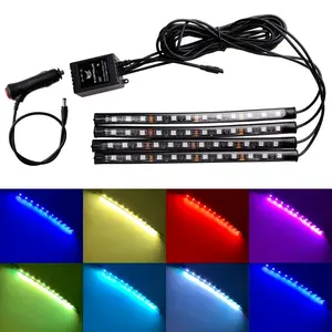 Blinking LED Light Strip for Car Interior, Decorative Ambient Lighting, Gap Illumination, Voice Control APP Adjustable, 12-24v, USB Powered