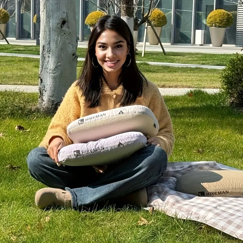 Memory Foam Pillow for Outdoor Camping, Travel, and Napping, Portable Neck Pillow with Slow Recovery Memory Foam, Comfortable and Lightweight