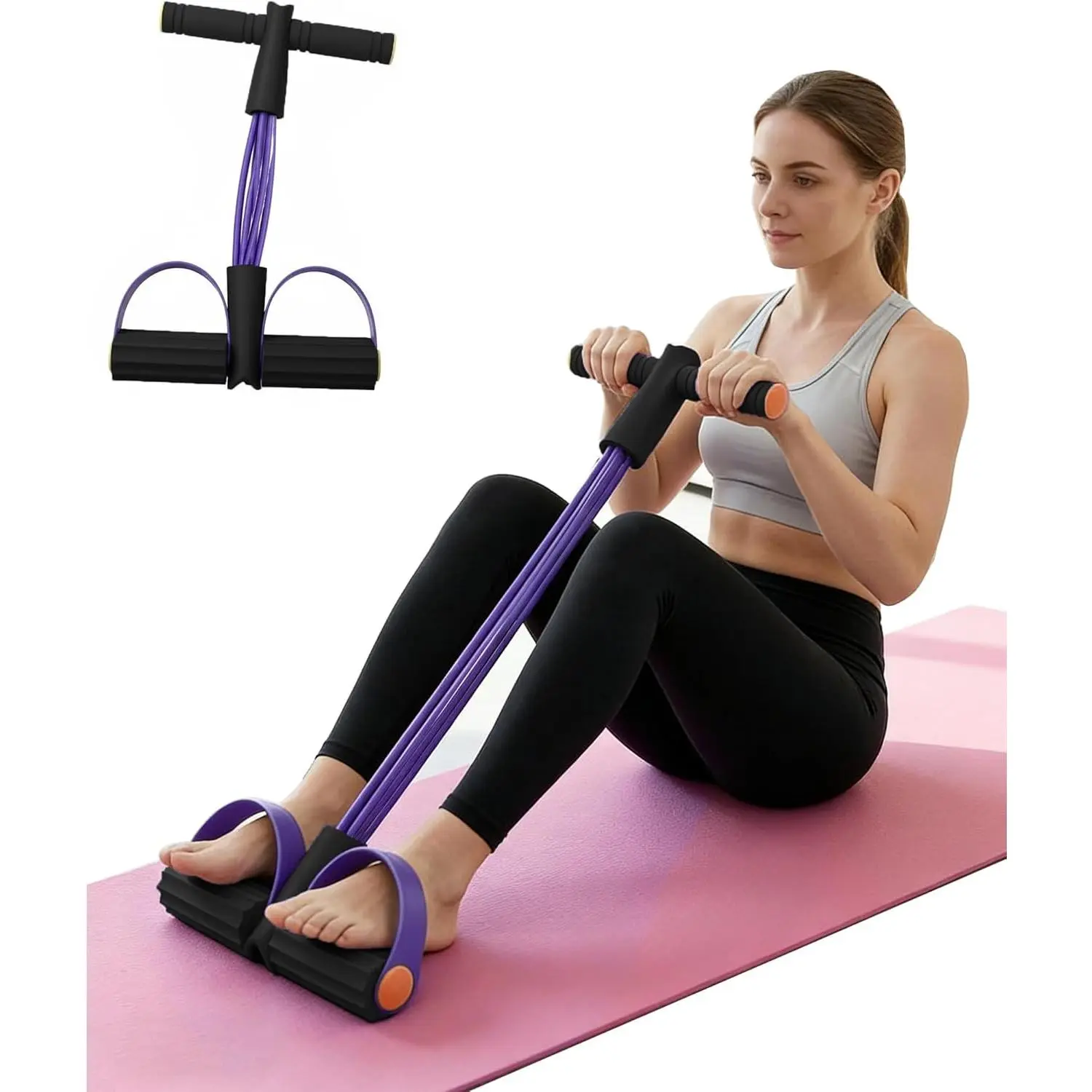 outdoors Pedal Resistance Bands with Handles for Home Work Out