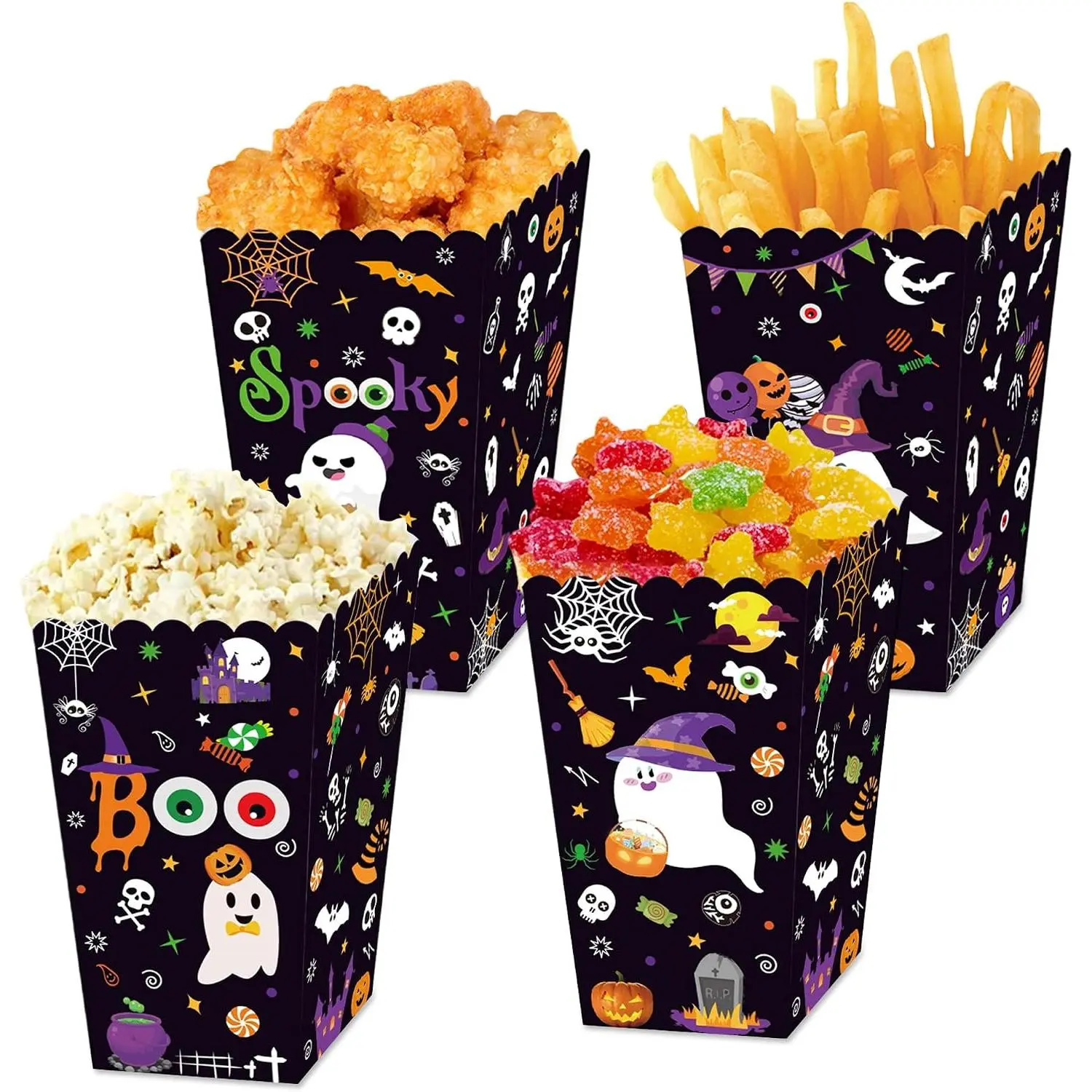 12 count Boo Popcorn Boxes A Little Boo Is Due  Shower Decorations | Boo Popcorn Boxes  Goodie Box For  Shower  Girls Halloween Decorations