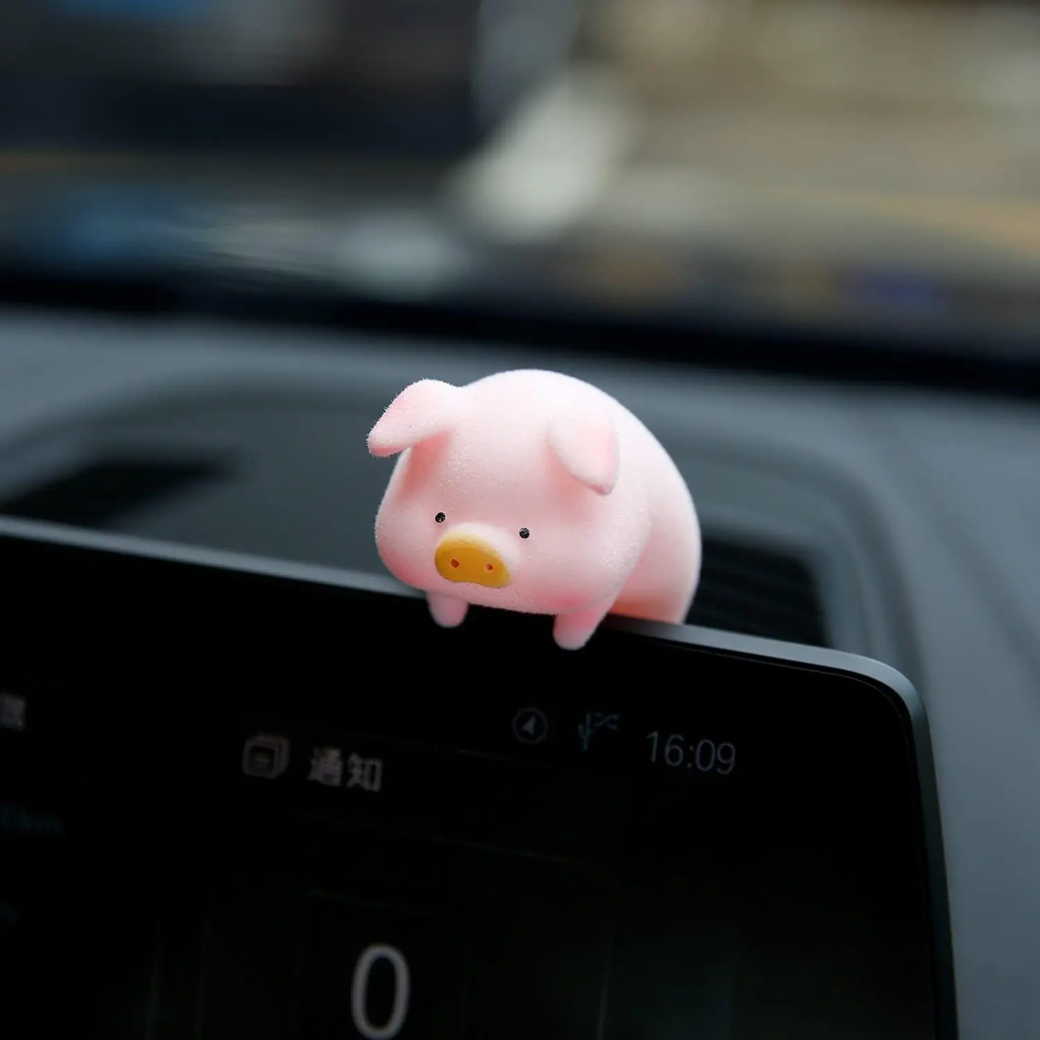 LULU the   Pig Decor - Cute Lucky Piggy Dashboard Companion for  & Desktop Decorations (Piggy)
