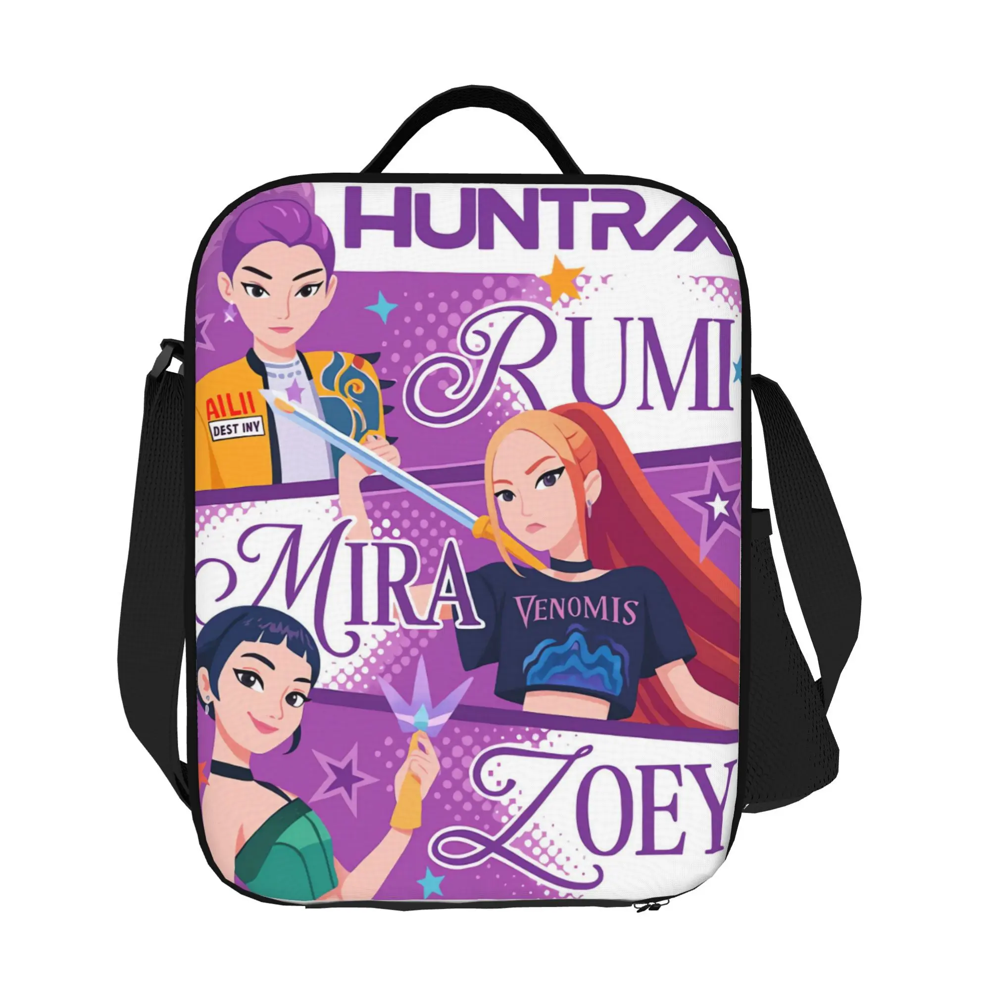 Huntrix Girls, Kpop Demon Hunters, Classic Huntrix, Huntrix Fan, Rumi Zoey Mira, Kpop Huntrix Tote Bag for Office Work Business Travel Commute Shopping Daily Carry Non Food Contact, Non-Food Contact