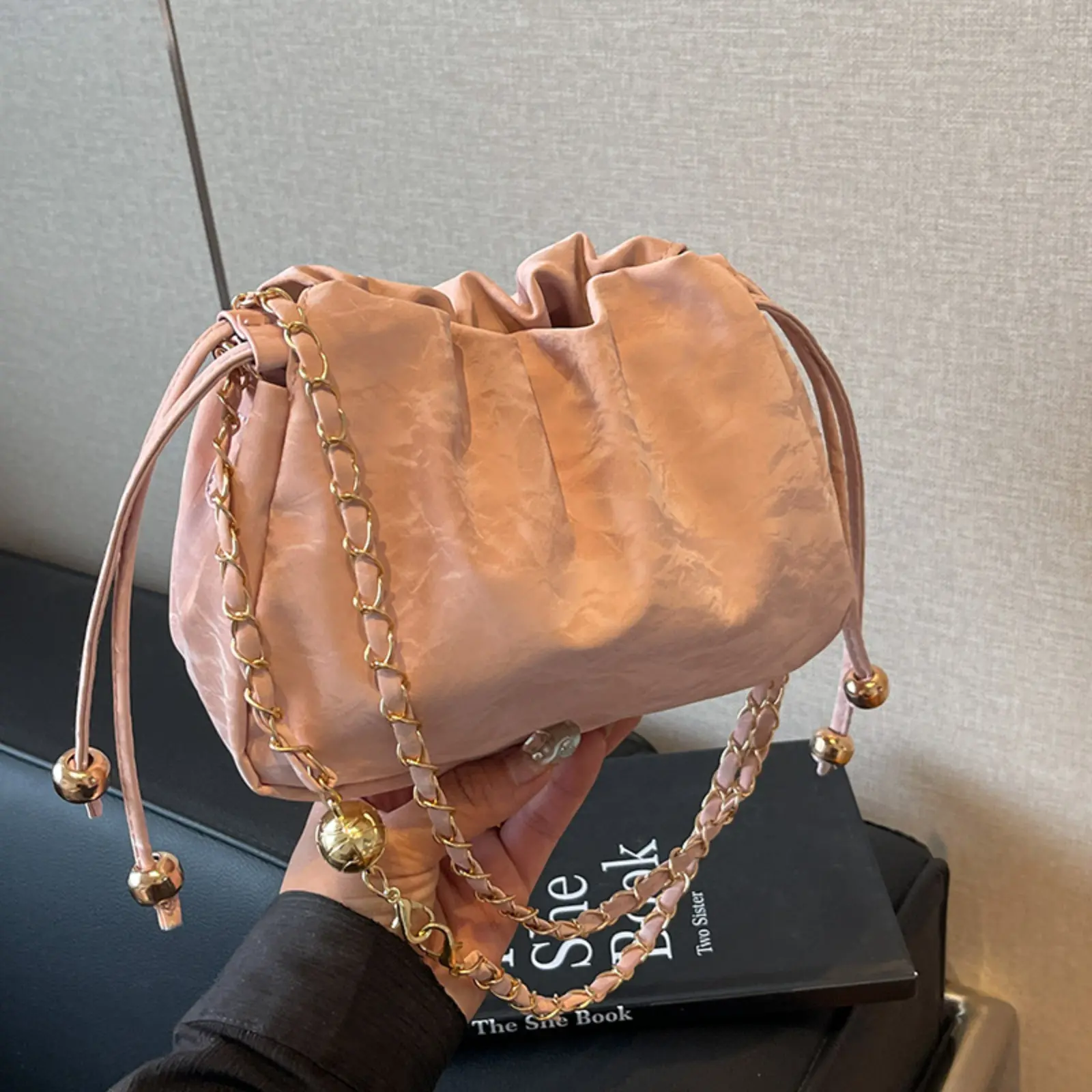 Women's Crossbody Bag Fashionable Double Layer Wallet Large Capacity Cell Phone Purse with Card Slots Travel Shoulder Pouch