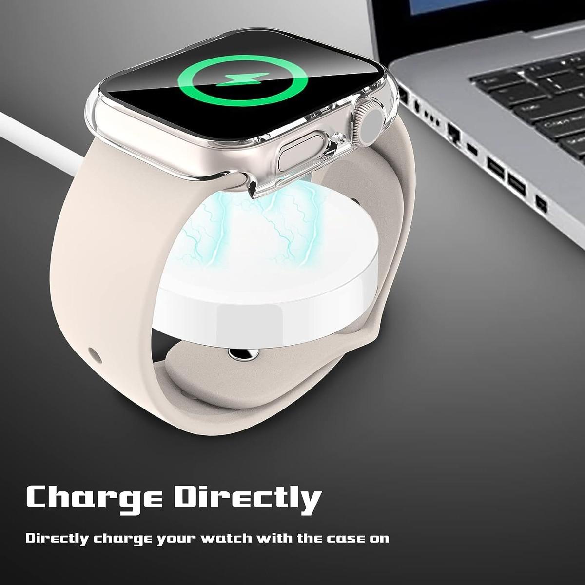 Apple Watch Hard PC Case – Built-in Tempered Glass Screen Protector, Ultra-Thin Full Coverage, 38-49mm