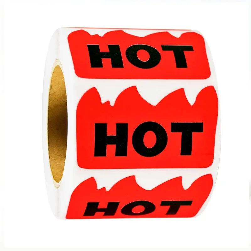 250pcs Flame Shape Stickers, 1.18*2 Inches, Convenience Store Supermarket Retail Shop Labels, Personal Shop Packaging Decorative Tags Hot
