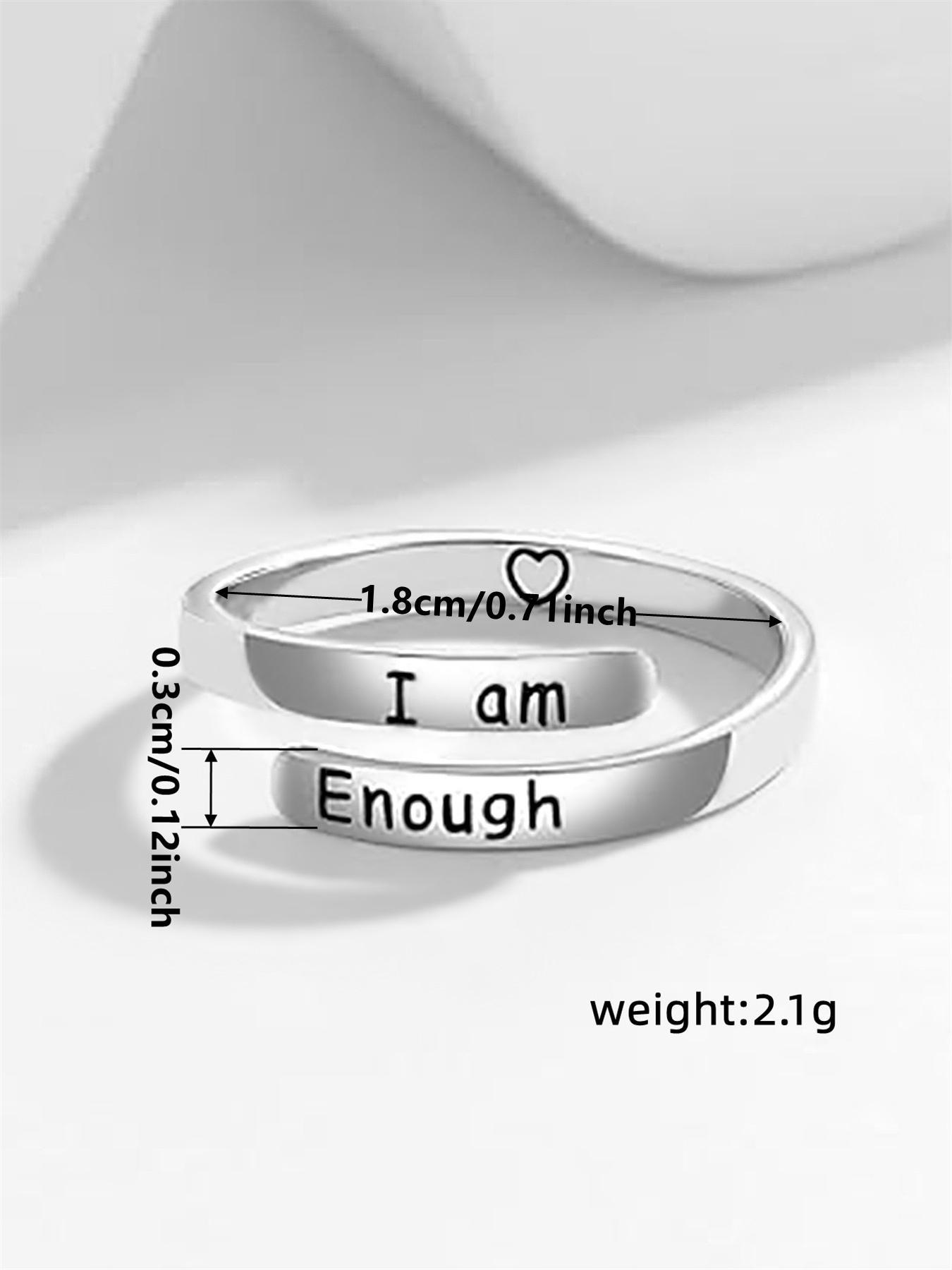 S925 Sterling Silver Fashion Letter Pattern Cuff Ring, Fashion Jewelry for Party, Daily Clothing Decor, Trendy All-match & Exquisite Jewelry for Anniversary Gift, Initial Rings, Heart Signet Ring