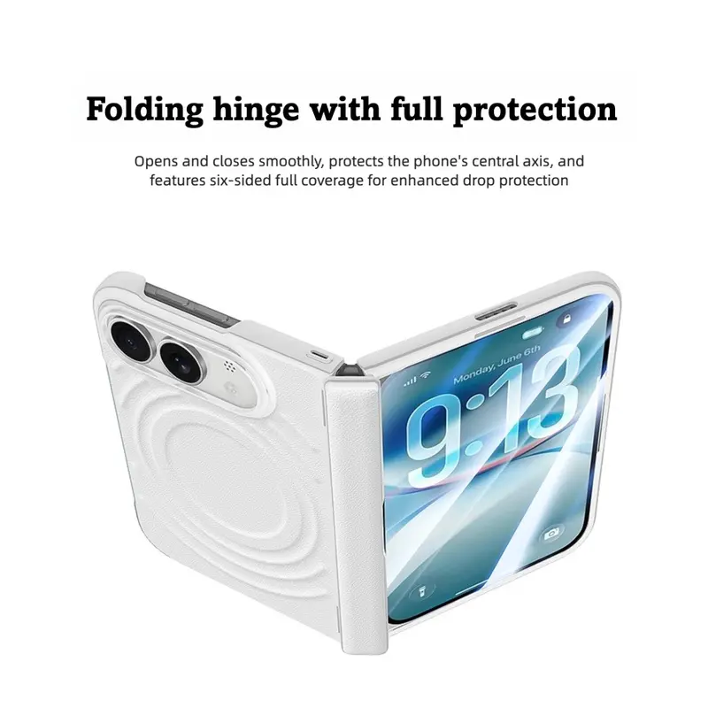 Suitable for Apple iPhone Fold foldable screen phone case, a business, luxurious, Shockproof protection case with unique style and ripple effect, this is an iPhone Ultra shell with integrated film texture and magnetic suction shell, providing full prot