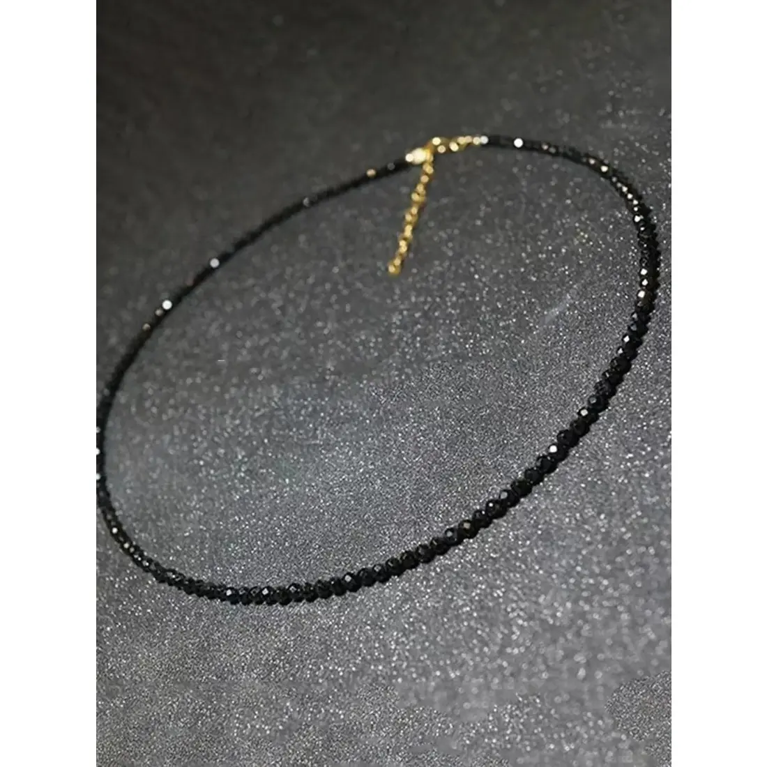 Women's Handcrafted Beaded Necklace Set - Sparkling Crystal Beads, Chic Simplicity Design, Versatile Wear Party Fashion Accessory, Female