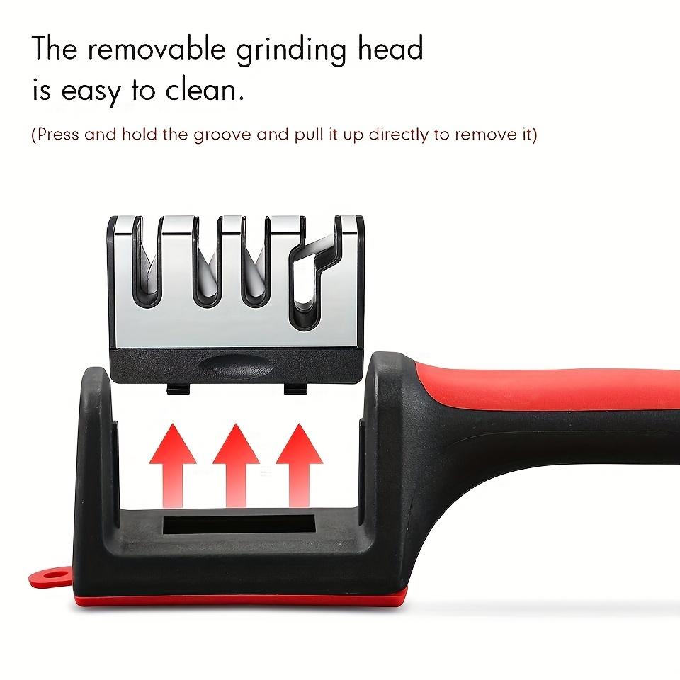 4-Stage Professional Kitchen Knife Sharpener - Tungsten & Diamond Ceramic Sharpening Stone for Chefs Kitchenware Home
