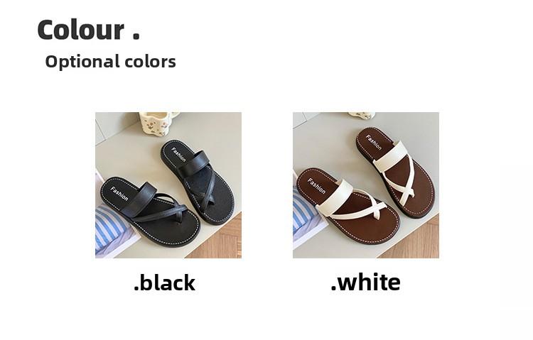 New summer women's slippers, fashionable and versatile, cross-toe slip-on sandals, non-slip, suitable for bathroom, bathing, and outdoor beach wear