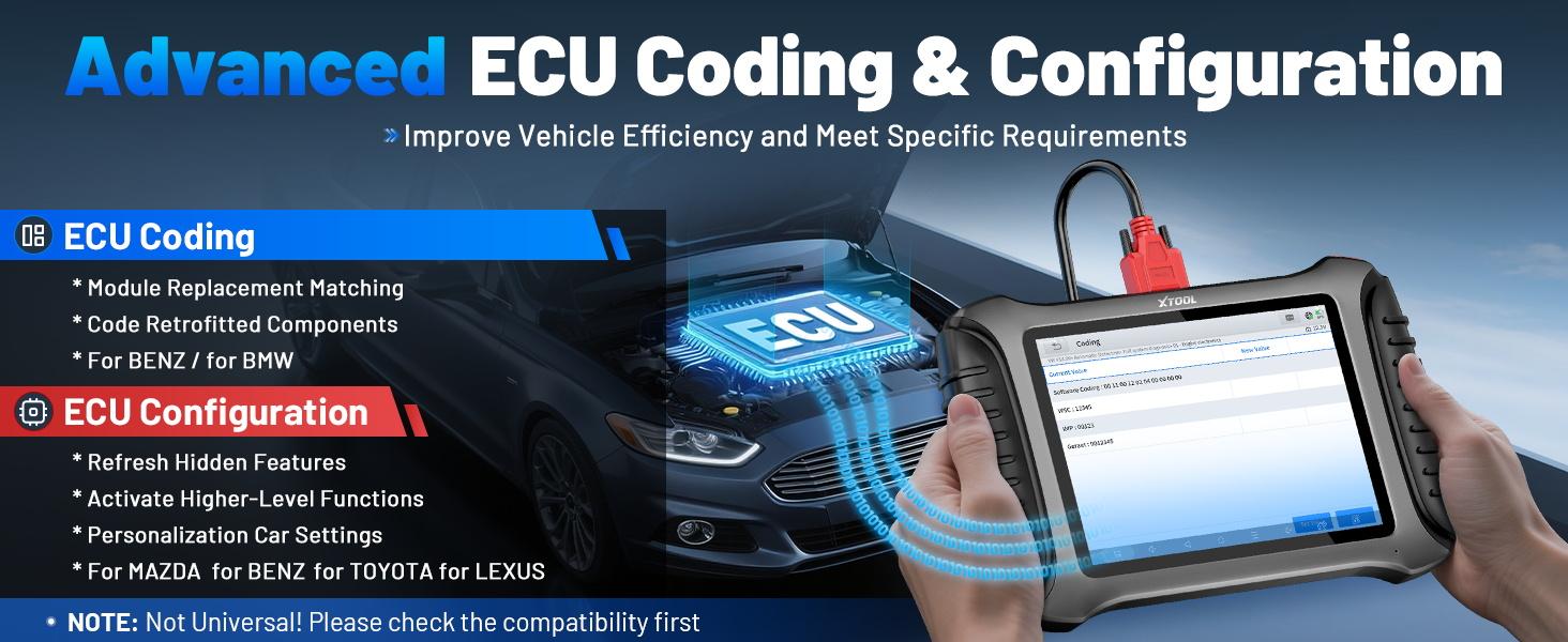 XTOOL X100 PAD3 Scan Tool & Programmer Tool with [KC100+EEPROM Adapter $350 Value Kit], All System Bidirectional OBD2 Scanner with FCA AutoAuth, 38+ Resets, ECU Coding, CAN FD & DOIP, 2 Years Update