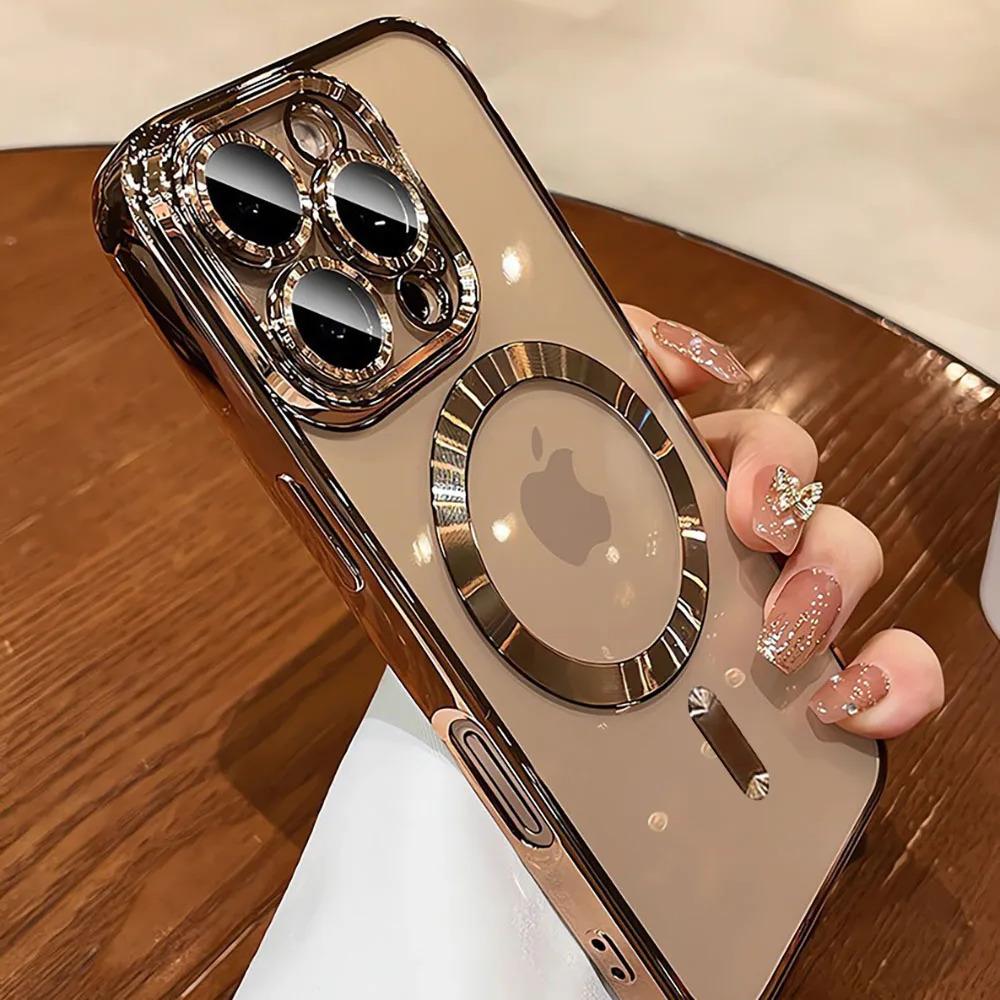 New Official Desert Gold Phone Case For iPhone 17Air 17 16 15 14 13 12 11 Pro Max Plus Clear Magsafe Magnetic Lens Protect Soft Cover