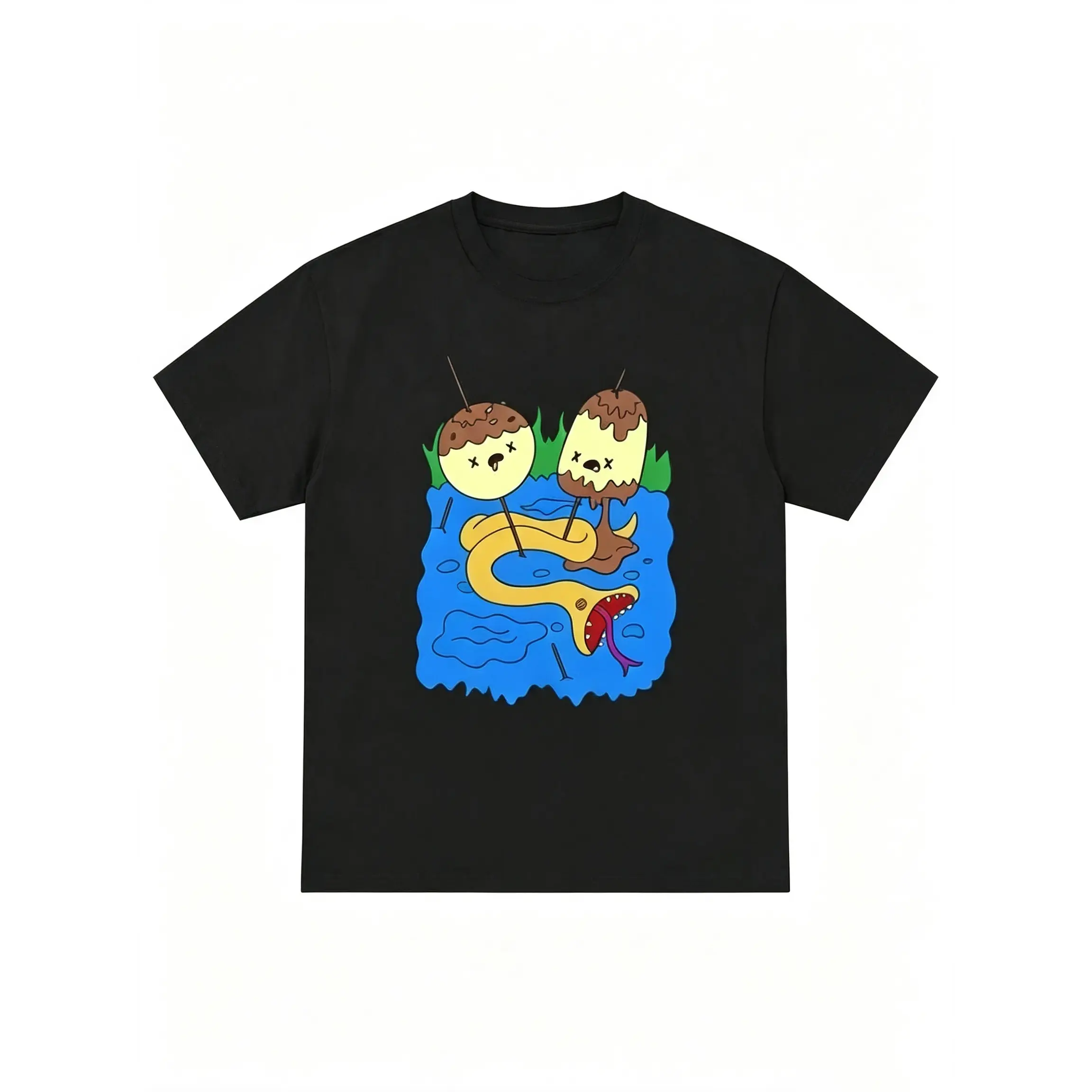 Men's Marceline Adventure Time Graphic T-Shirt, Streetwear Short-Sleeve Top, Personalized Tshirt, Shortsleeve, Unisex, Menswear, Classic, Basic, Round Neck, Casual, Cotton, Fabric