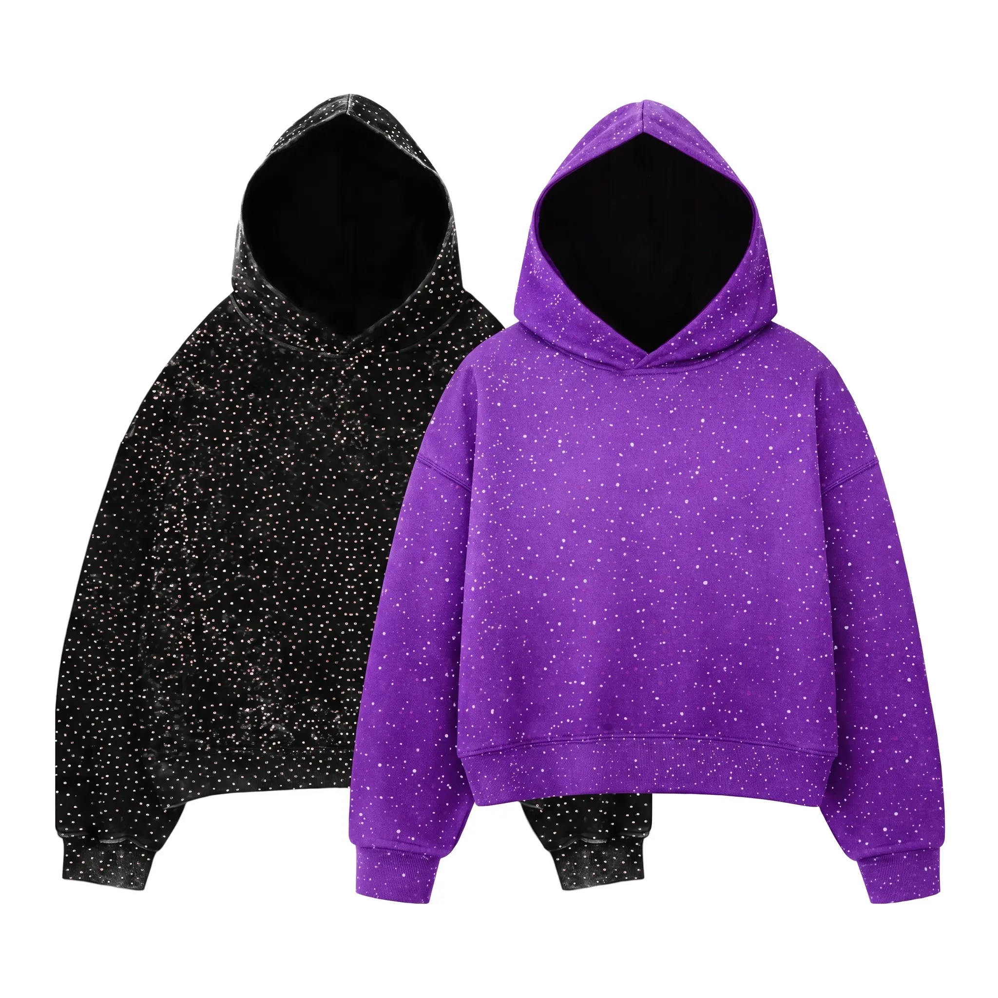 Cozy Tie Dye Hoodie For Fall Everyday Essential Loose Fit Stand Collar Zipper Hooded Jacket Long Sleeve Regular Thickness Flat Knit Unisex Style Black Purple Blue White Pink Wine Red Navy