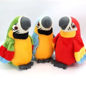 New Talking Macaw Parrot Repeat What You Say Stuffed Animal Plush Toy Electronic Record Animated Bird Speaking Parrot Pet Plush