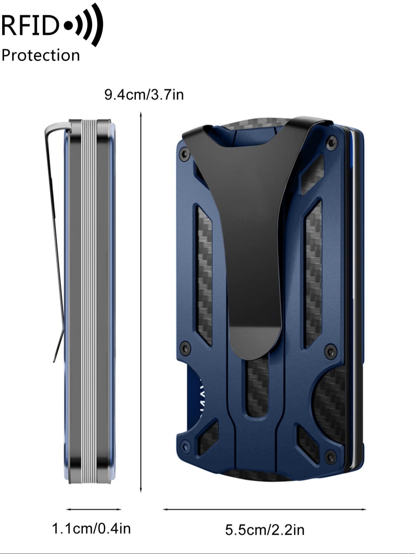 Father's Day Gifts, Men's Business Style Minimalist Wallet, Mens Wallet, Slim RFID Blocking Bifold Card Holder, Gifts for Men, Simple Style Plain Color Purses, Trendy Wallet for Daily Use, Accessories for Men