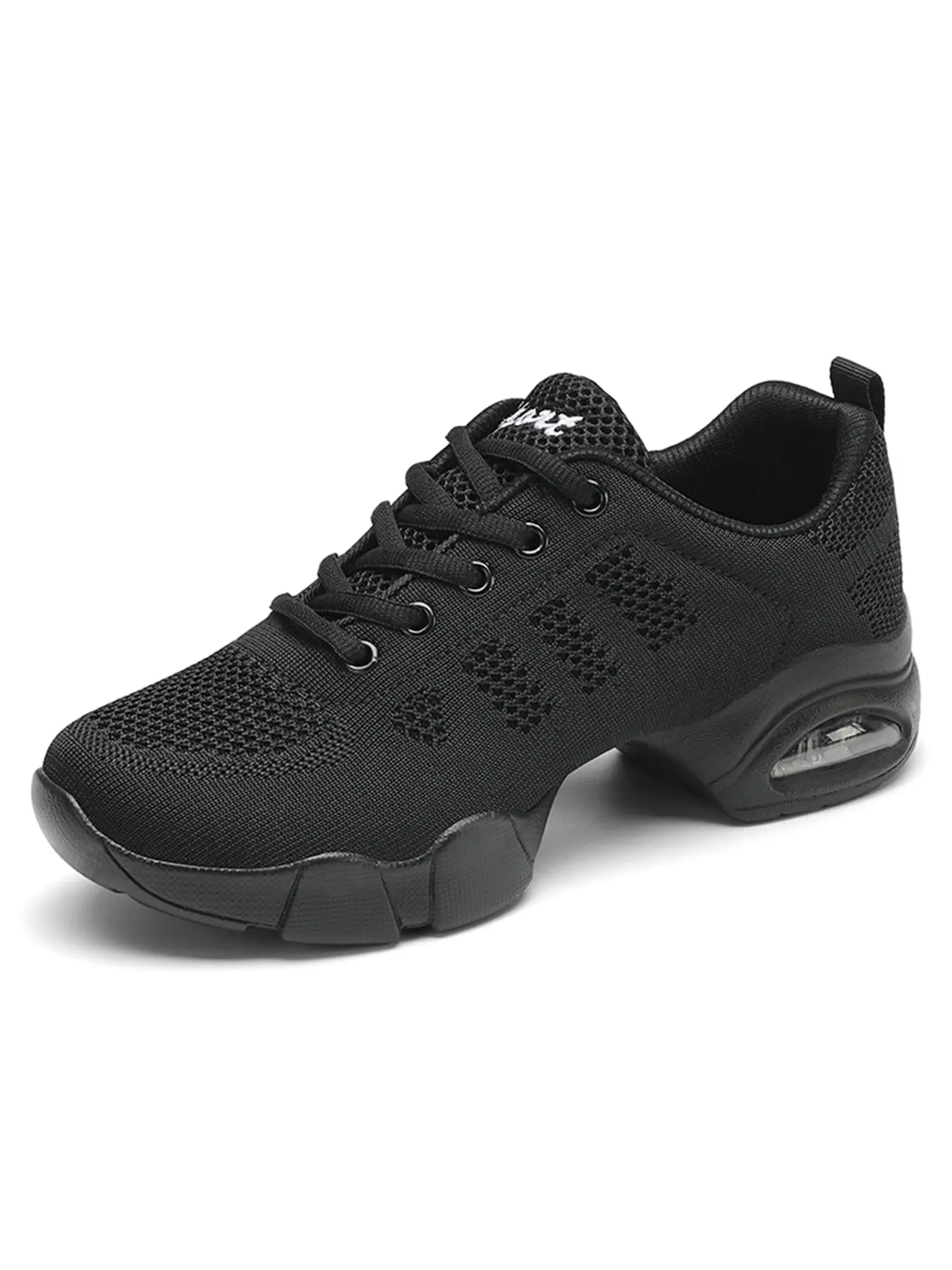Women Dance Shoes 2026 Fashion Height Increase Sneakers Mesh Breathable Soft Sole Non-slip Ballroom Dance Shoes Streetwear Daily Walkingshoes Outdoor Casual Sports Shoes Full Black Full White