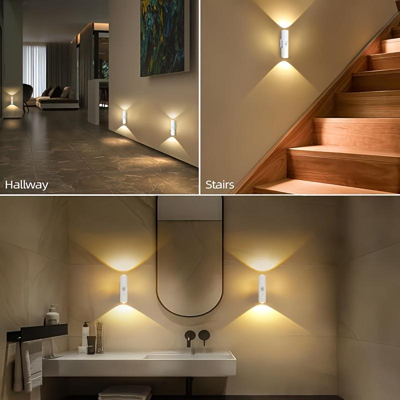 RGB Motion Sensor Night Light 3/4 Pack - Rechargeable Magnetic LED Ambient Lights with 7 Color Gradient, Smart Auto-On USB Convenient Charging Wall Lamp Indoor Lighting Long-Lasting Battery for Bedroom Stairs Hallway Wardrobe Entryway, Home Decor Gift RGB Motion Sensor Night Light 3/4 Pack - Rechargeable Magnetic LED Ambient Lights with 7 Color Gradient, Smart Auto-On USB Convenient Charging Wall Lamp Indoor Lighting Long-Lasting Battery for Bedroom Stairs Hallway Wardrobe Entryway, Home Decor Gift