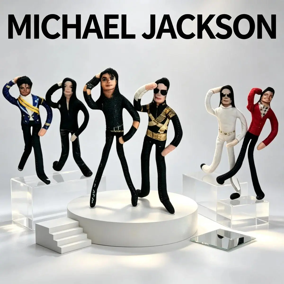 Michael Jackson Bendable Doll Flexible Wire Frame Poseable MJ Abstract Rat Jerky Doll King of Pop Collectible Fan Gift