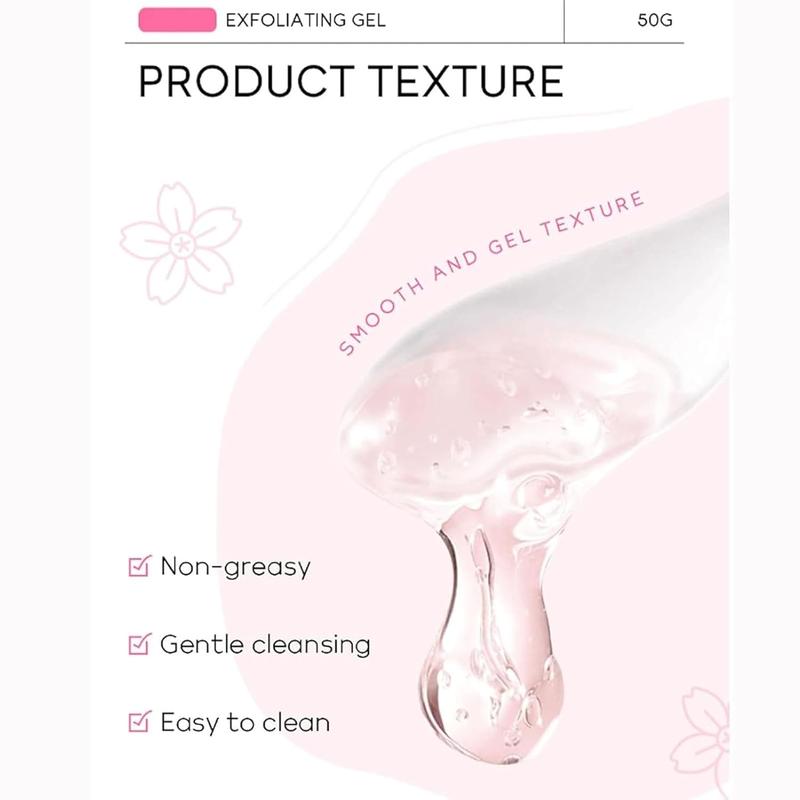 【FOR U】OUHOE Purifying Exfoliating Gel - Gentle Exfoliating Gel, Facial Exfoliator Cleanser, Exfoliating Gel Scrub for Face & Hands - Alcohol-Free, 68g x 50ml Moisturizing Skincare Cream Daily