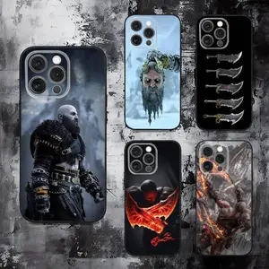 G-God of W-War K-Kratos Phone Case Designed for iPhone 11-17 Pro Max/Plus & Samsung Galaxy S23-S25 Soft Silicone Shockproof Protective Cover Gamer Gift Case