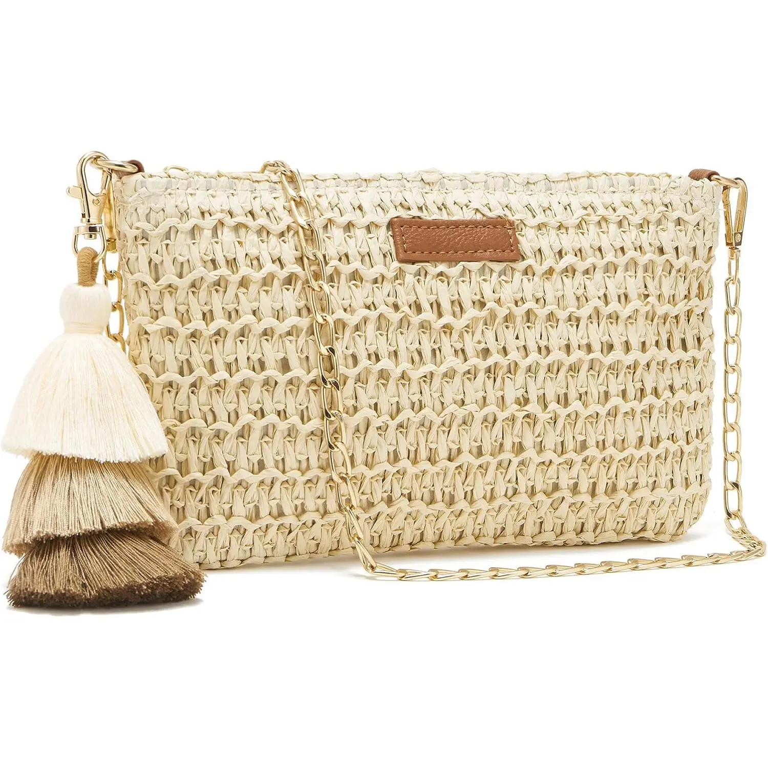 Small Straw Purse for Women Summer Clutch Purses Beach Woven Envelope Bag Raffia ,Straw Crossbody Bag boho