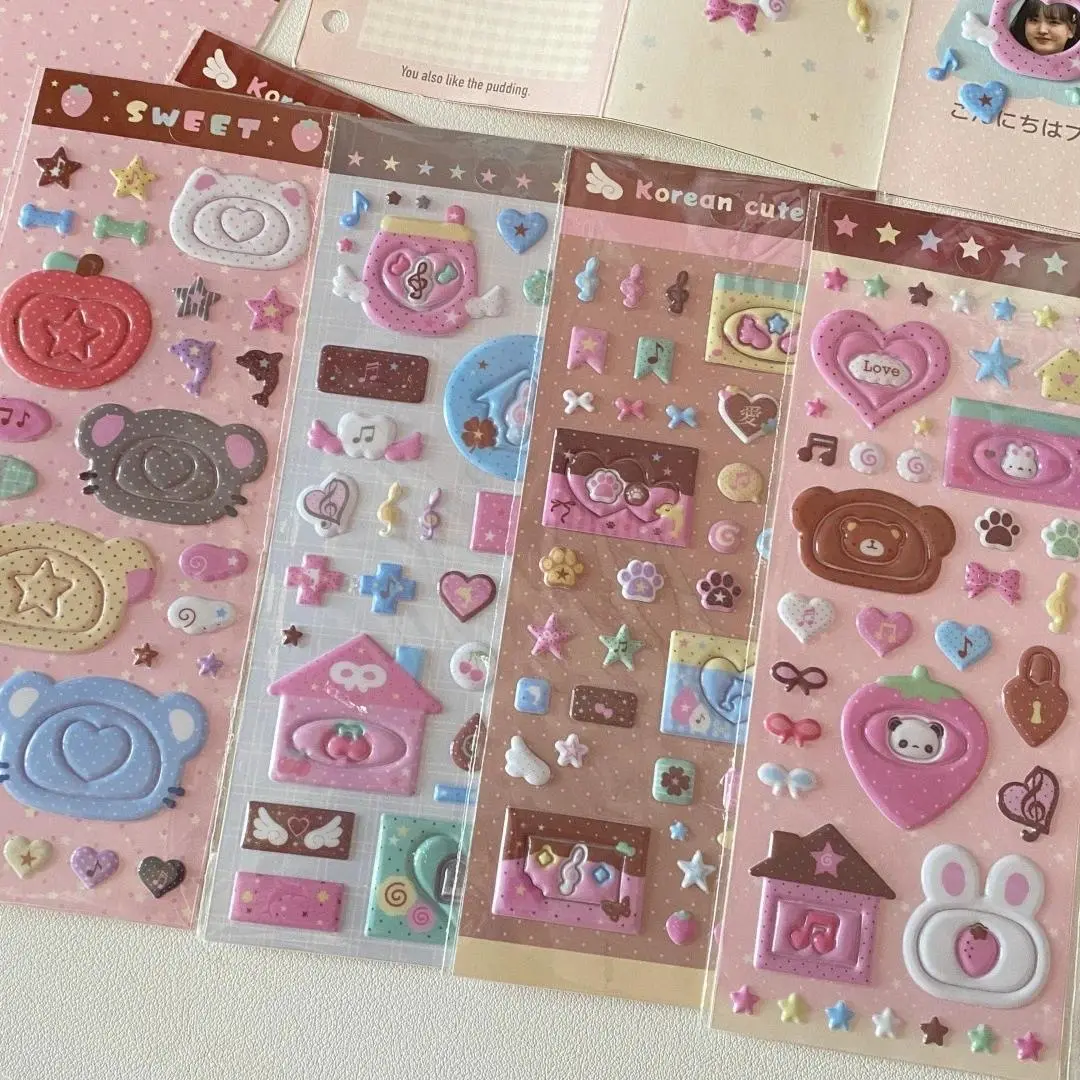 New Arrival 1pc Kawaii Bubble Stickers DIY Scrapbook Stickers Confetti Phone Camera Decoration Sticker