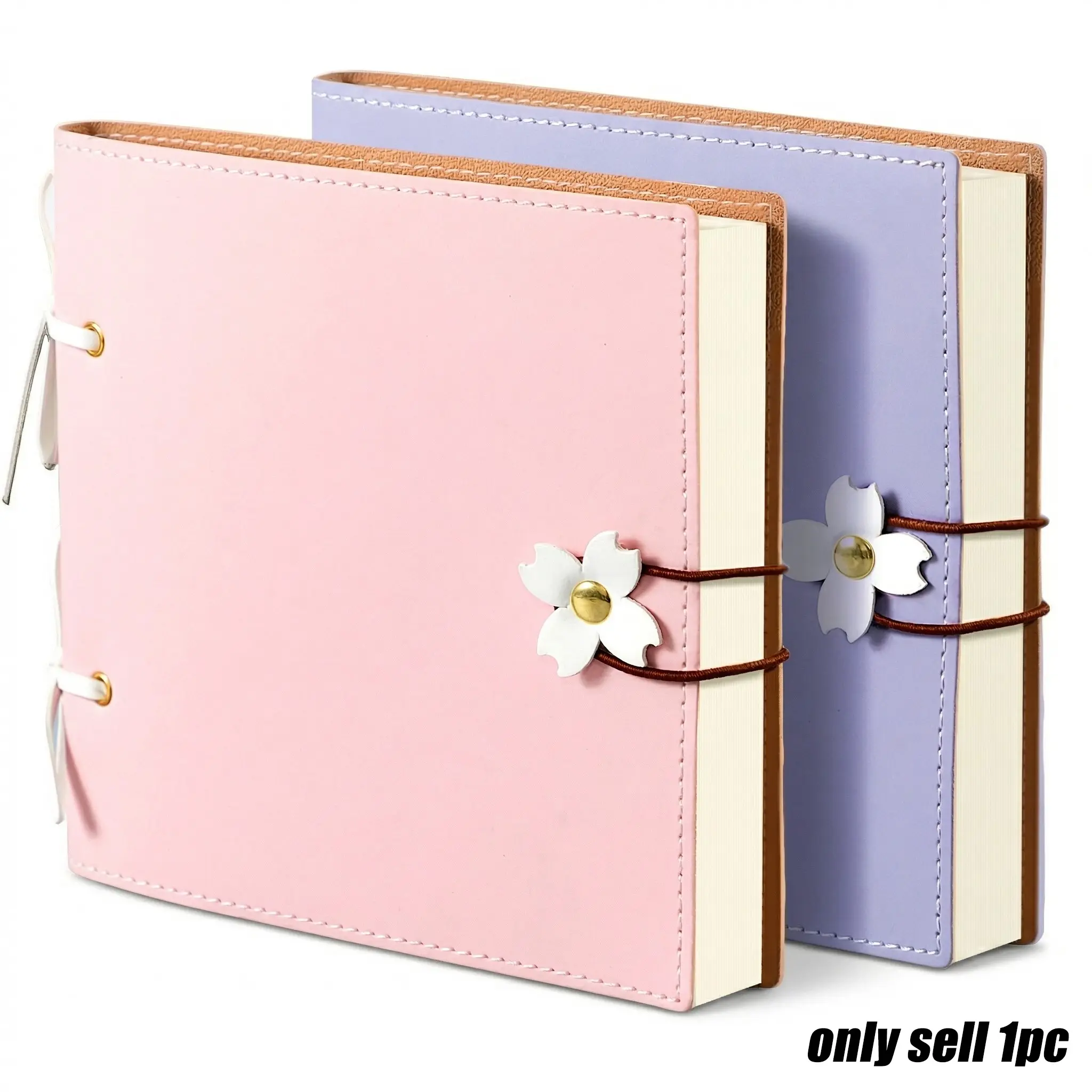 6x6-inch Square Notebook | 240 Thickened Blank Pages | Versatile for Scrapbook Materials, Wedding Memory Book & Journaling | Handcrafted Gift with Ceremony Sense, Available in Pink, Yellow, Blue, Purple, Aesthetic Notebook, Unlined Notebook