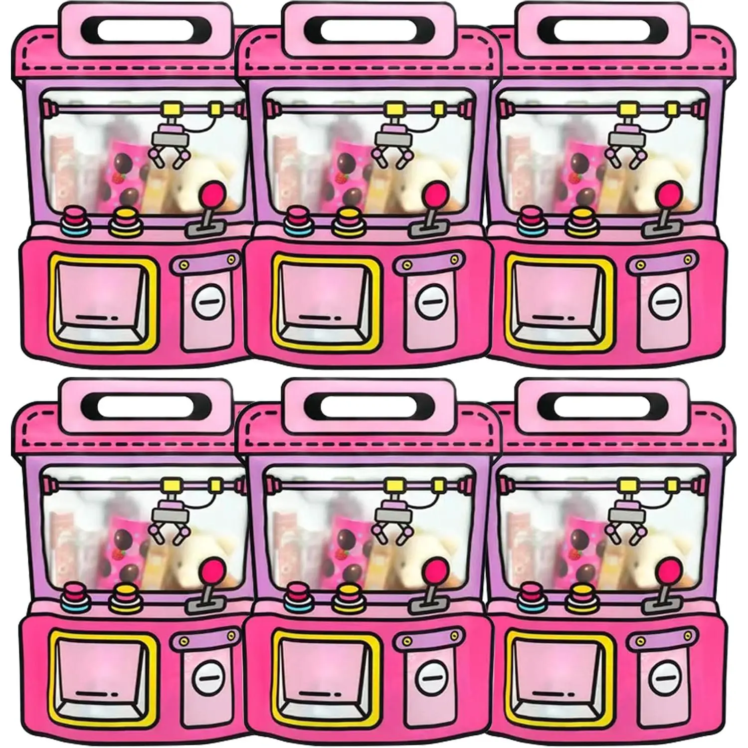 30 count Large  Goodie Bags with Handle and Stand-up Bottom, Party Favor Bags for Girl, Students  to School  Bag, Cute Snack Candy Box for Birthday, Classroom ()