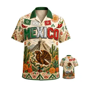Mexico Hawaiian Shirt Men Women, Mexican Flag Tropical Shirt, Cinco Mayo Gift